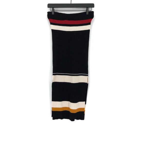 OSKLEN Striped Knit Skirt Black Red White Yellow M - Picture 1 of 10